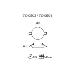 Downlight Wide 9W 3000K Forlight